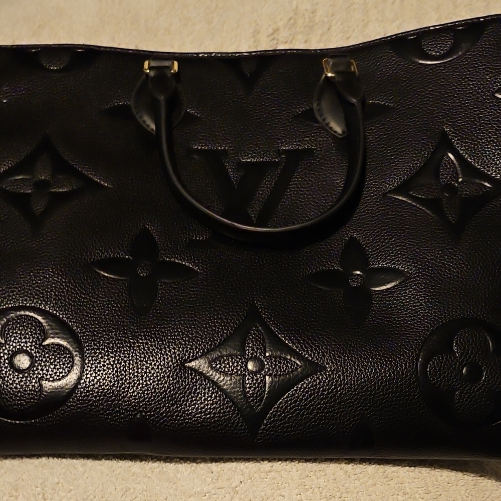 Louis Vuitton Elegant Black Embossed Tote
